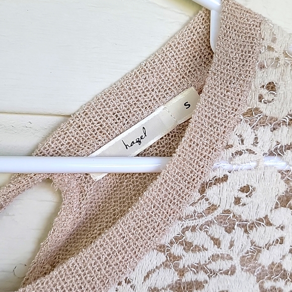 Hagel Knitted lace blouse size S Flared to the bottom - Picture 3 of 12